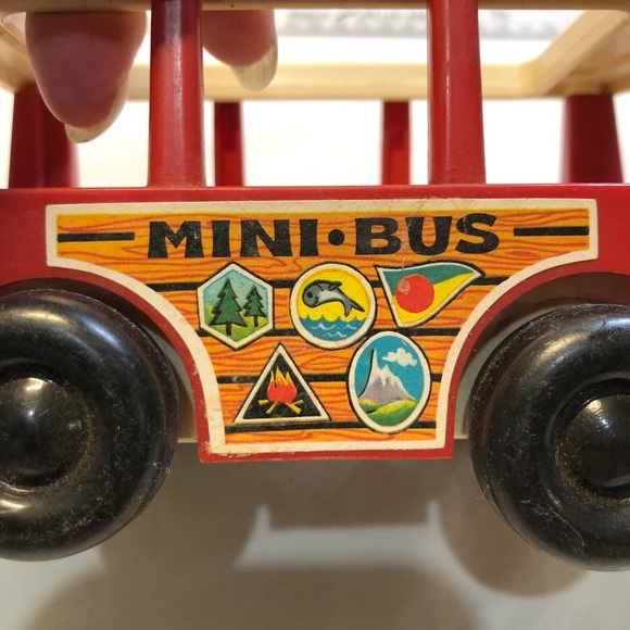 Vintage 1969 Fisher-Price Little People MINI BUS Van - Picture 6 of 12